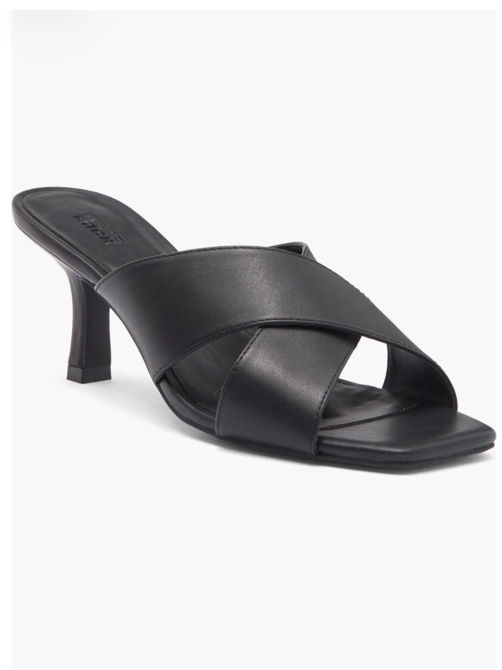 Nordstrom Rack Lauren Black Crisscross Heeled Slide